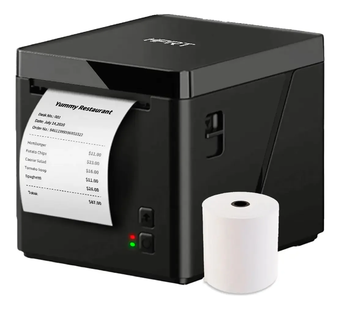 Controlador Ethernet serial USB Hprt TP80nh 80mm Impressora térmica Ticker para empresas e sistemas POS com corte automático com 1 rolo