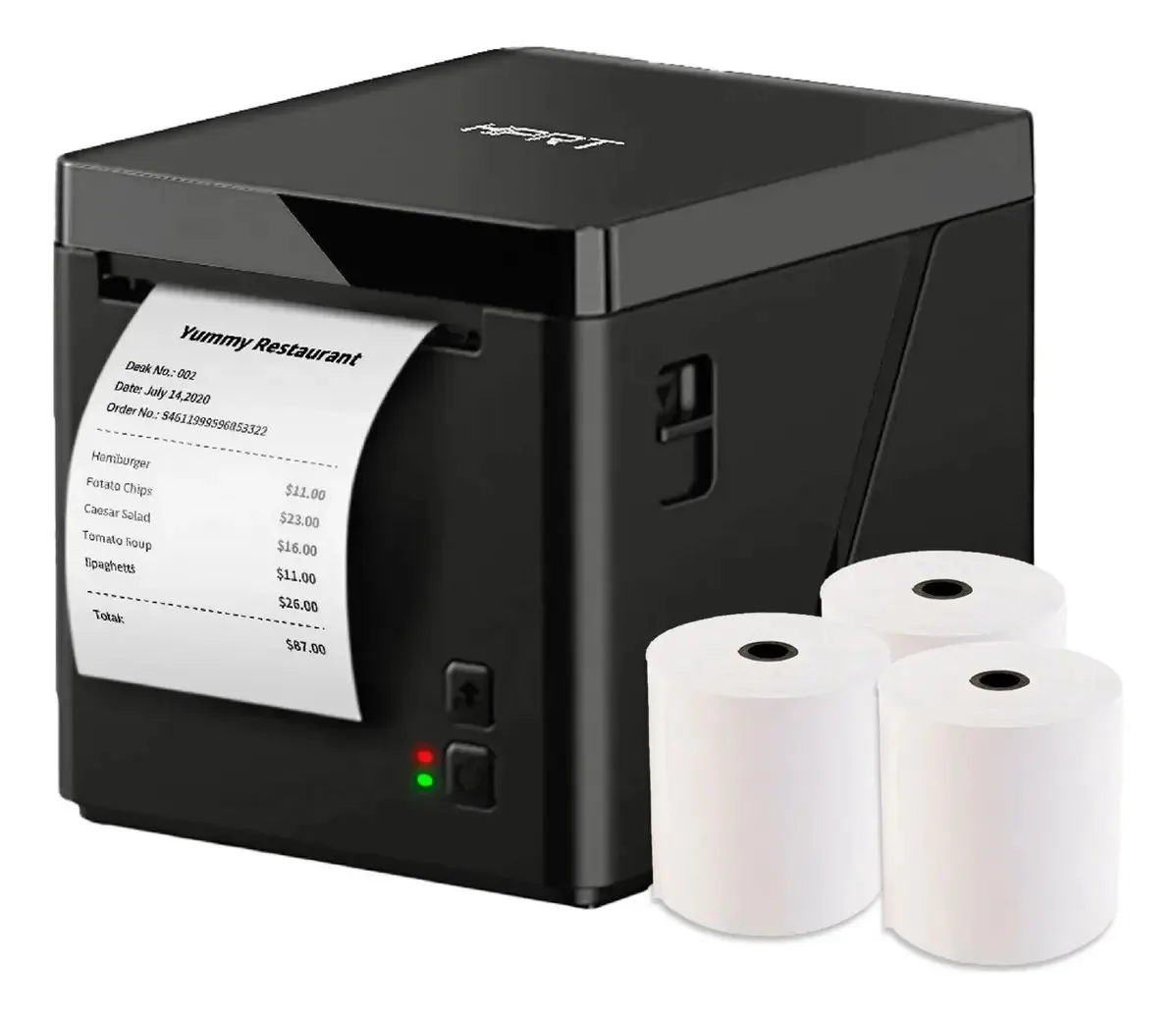 Controlador Ethernet serial USB Hprt TP80nh 80mm Impressora térmica Ticker para empresas e sistemas POS com corte automático com 3 rolos