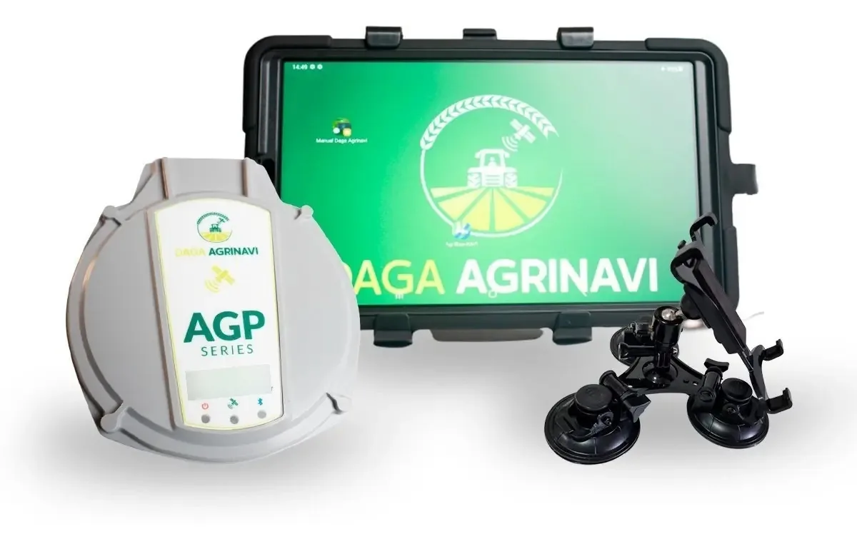 Kit Gps Agrícola Gps Agp Daga Agrinavi Com Ventosa Tripla Cor Cinza