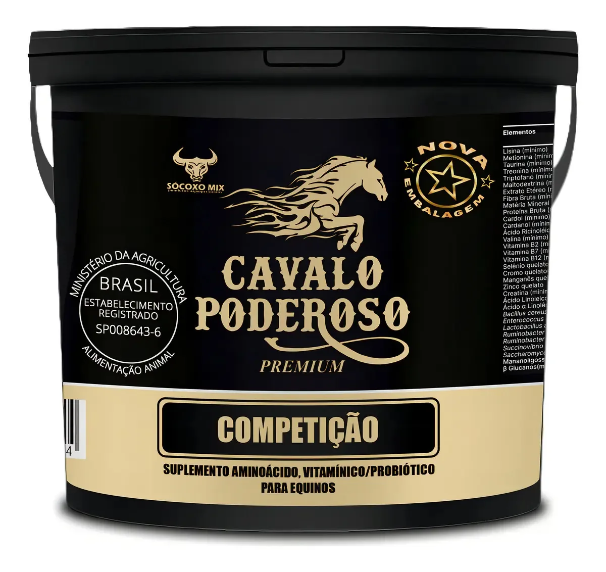 Suplemento Aminoácidos Vitaminas Minerais Sócoxo para Cavalos 2,5kg