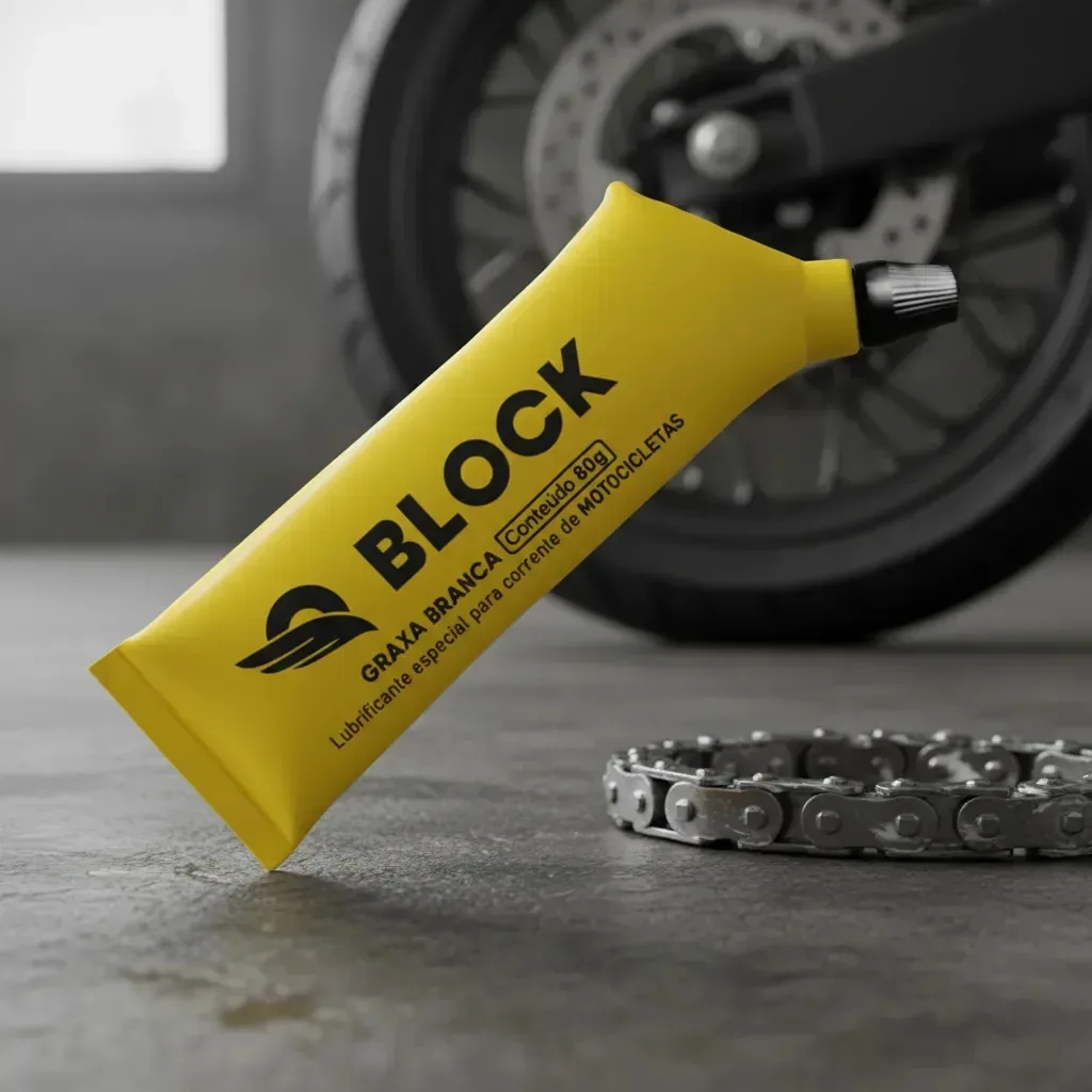Graxa Branca Lubrificante Block para Motos e Carros 80g