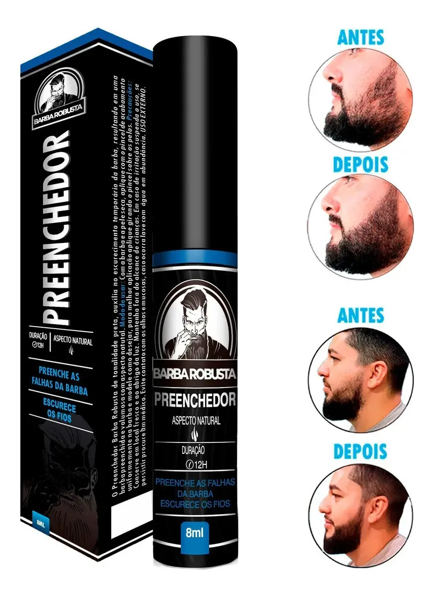 Barba Robusta Escurecedor preenchimento de falhas barba robusta