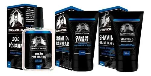 Kit Completo Para Barbear Shaving Gel Creme, Loção Pós Barba