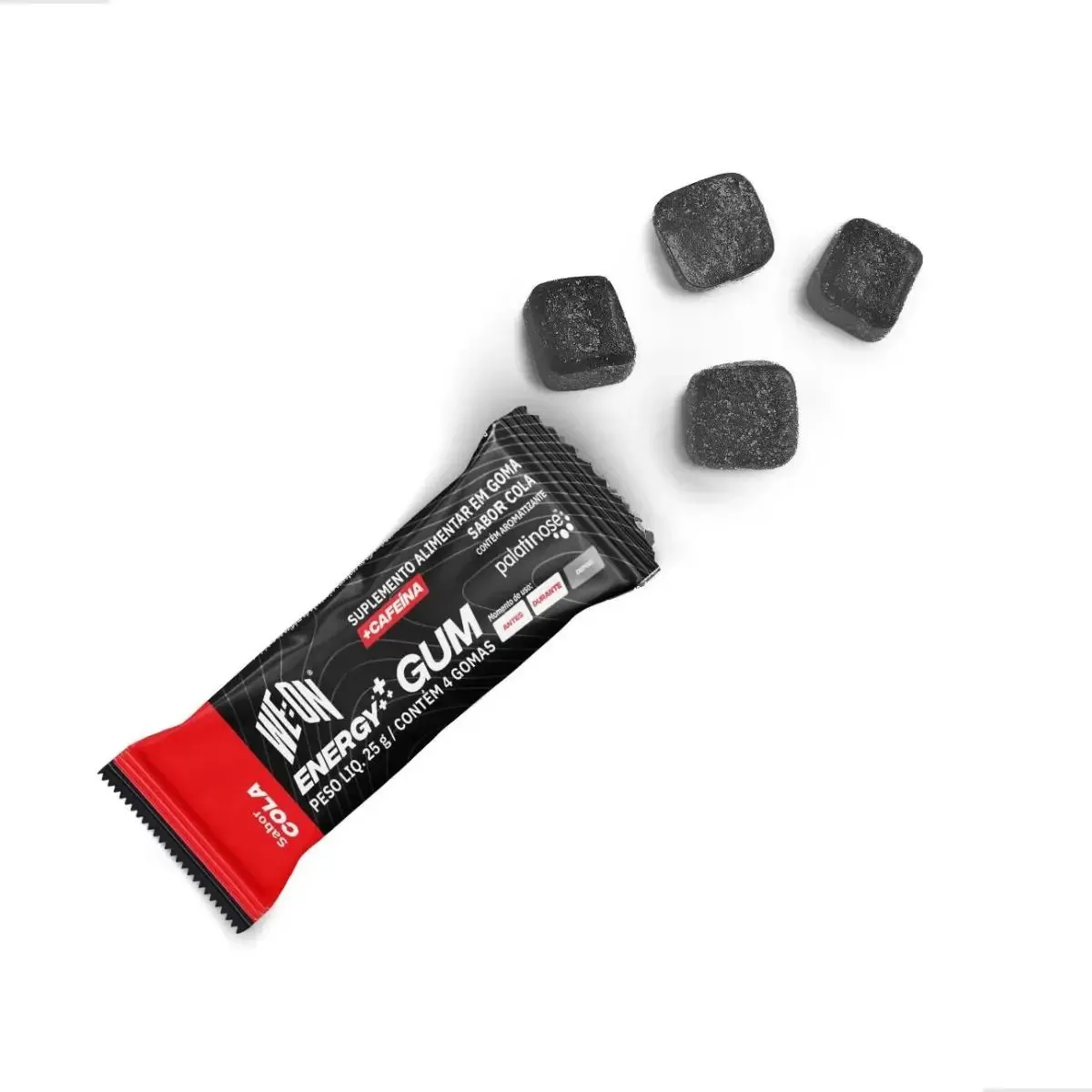 Energy Gum Goma Gel Carbo - Sabor Cola (com Cafeína) 12 Sachês