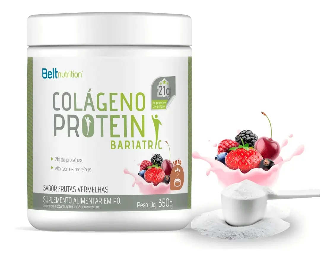 Belt Colágeno Bariatric Protein Frutas Vermelhas 350g Frutas Vermelhas