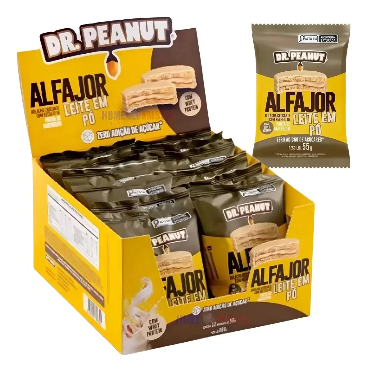 Alfajor Dr. Peanut (display 12 Unid. 55g) - Dr Peanut