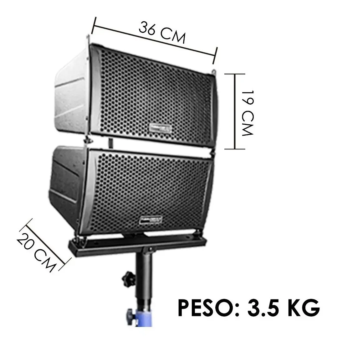 Satélites do sistema de áudio profissional Steelpro Tubalcain2.0, cor preta