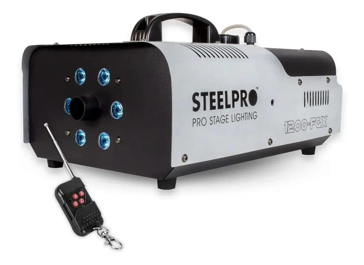 Máquina de fumaça Steelpro 1200w de alta densidade Dmx Led Rgb