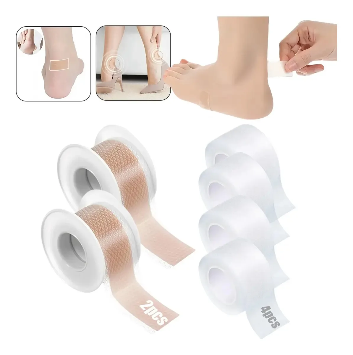 Conjunto de 6 protetores de calcanhar Roce Foot Care