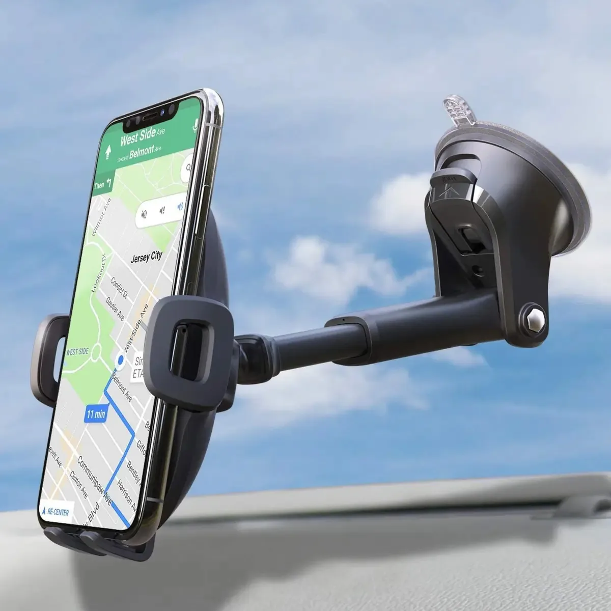 Suporte de telefone com ventosa para pára-brisas automáticos Apps2car