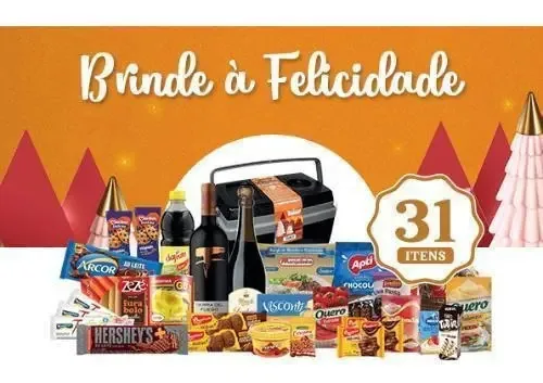 Cesta De Natal Grande Felicidade 31 Itens