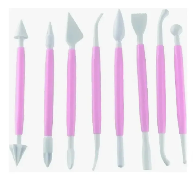 Conjunto de 8 estenas para moldar confeitaria Fondant