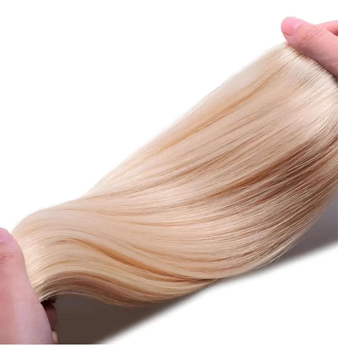 Extensões de cabelo, cabelo falso, cabelo lavável, cor preta