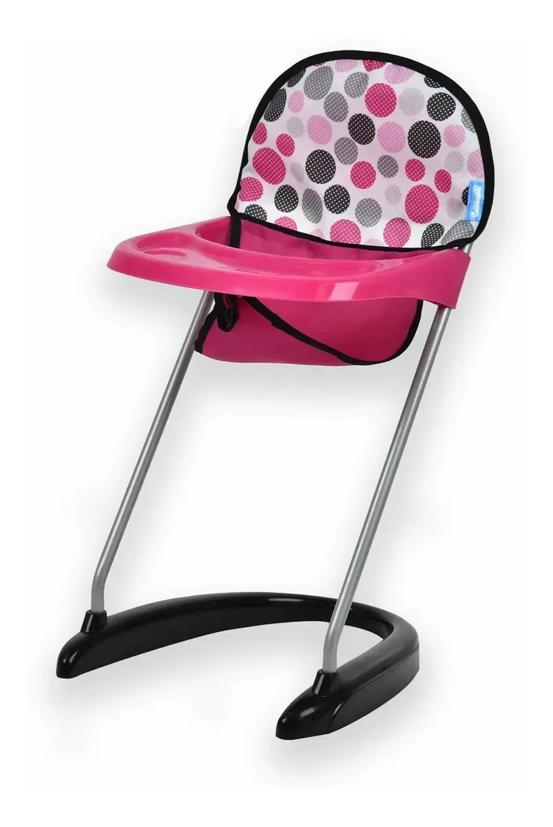 Hauck Pink Dot Doll - Cadeira Alta Com Bandeja Frontal E Arnês De Segurança, Multicolor