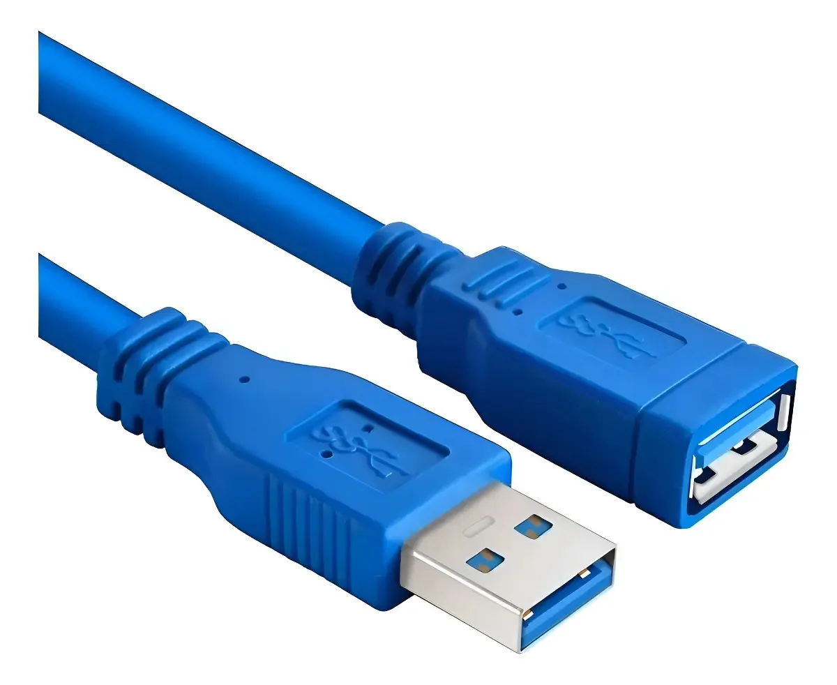 Cabo Extensor USB 3.0 Conecta Cabos 2m Macho x Fêmea Azul
