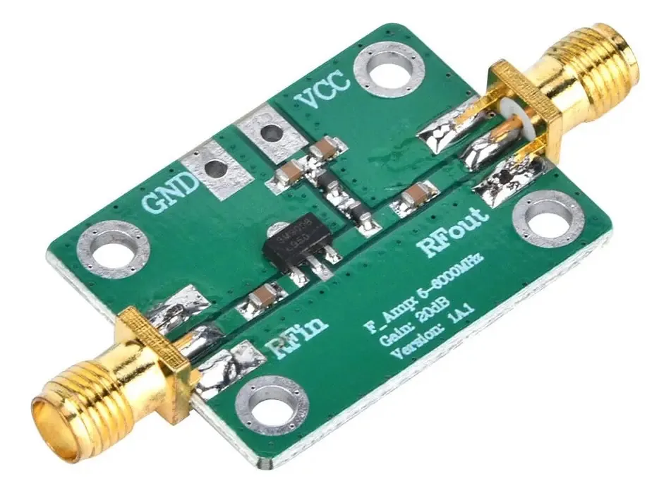 Amplificador de RF de banda larga de 5-3500 Mhz, 20 Db, módulo LNA de alto ganho, baixo ruído, substituição de Fei