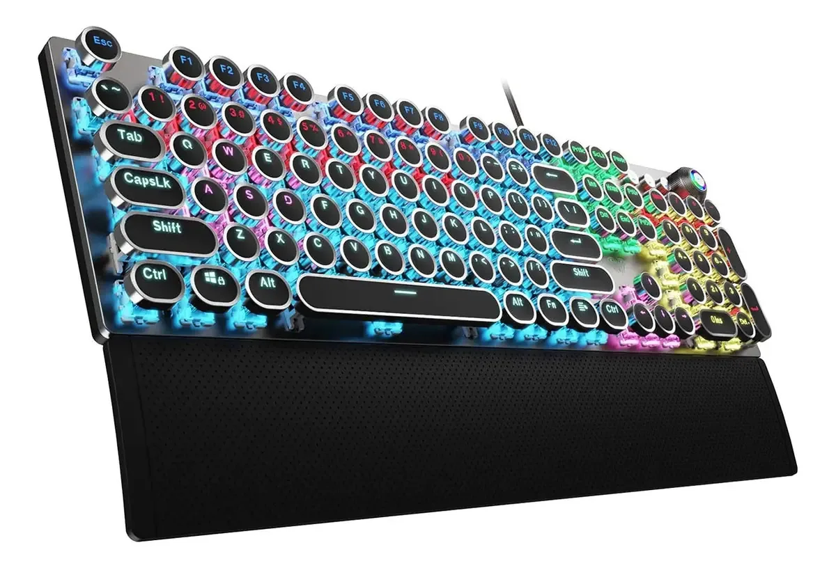 Teclado Para Jogos Aula F2088 Typewriter Style Blue Switches