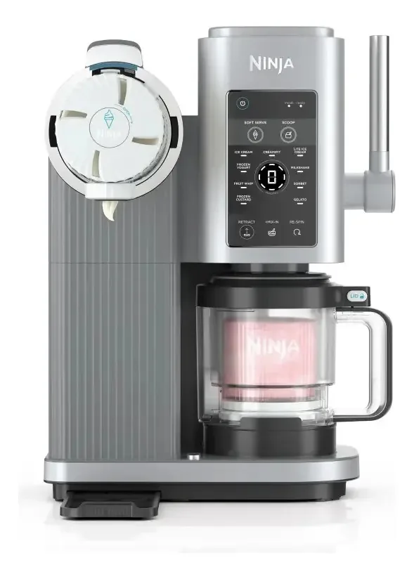 Máquina De Sorvete Ninja Swirl Creami Nc701 Disp. Casquinha Cinza-escuro 120v 60 Hz