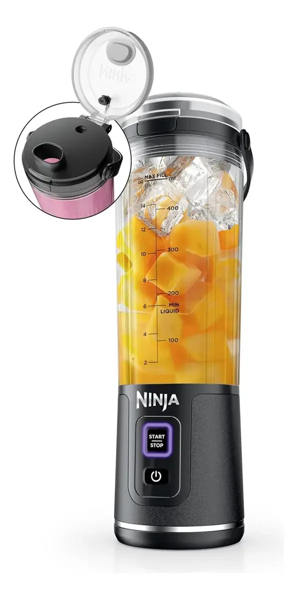 Liquidificador Ninja Blast, frasco de 530 ml, para batidos e smoothies