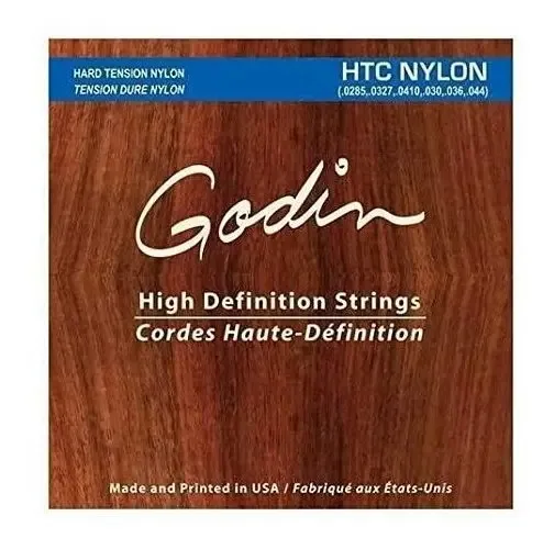 Cordas de alta tensão para guitarra clássica 4:4 Cordas de alta definição Godin 9367