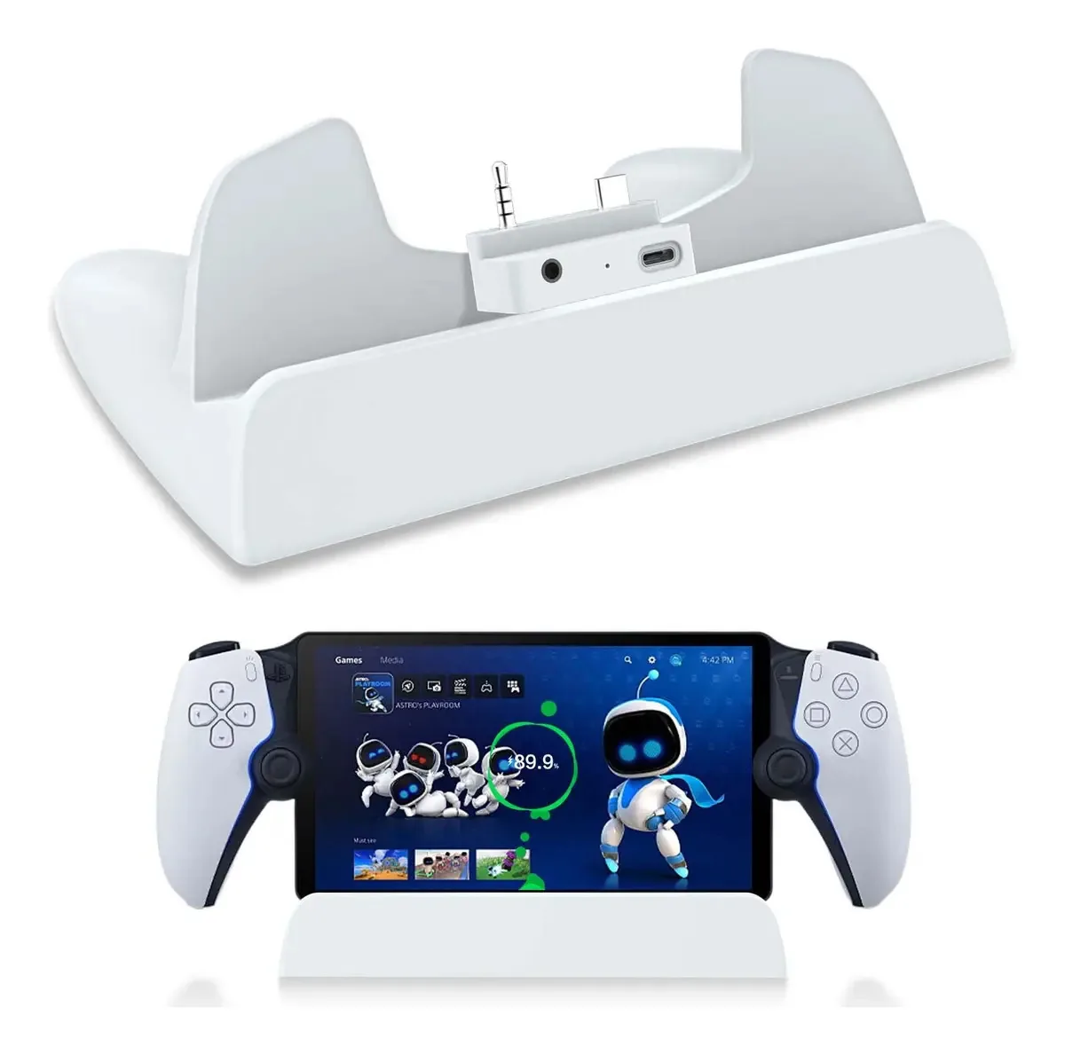 Suporte de carregamento com adaptador para Playstation Portal