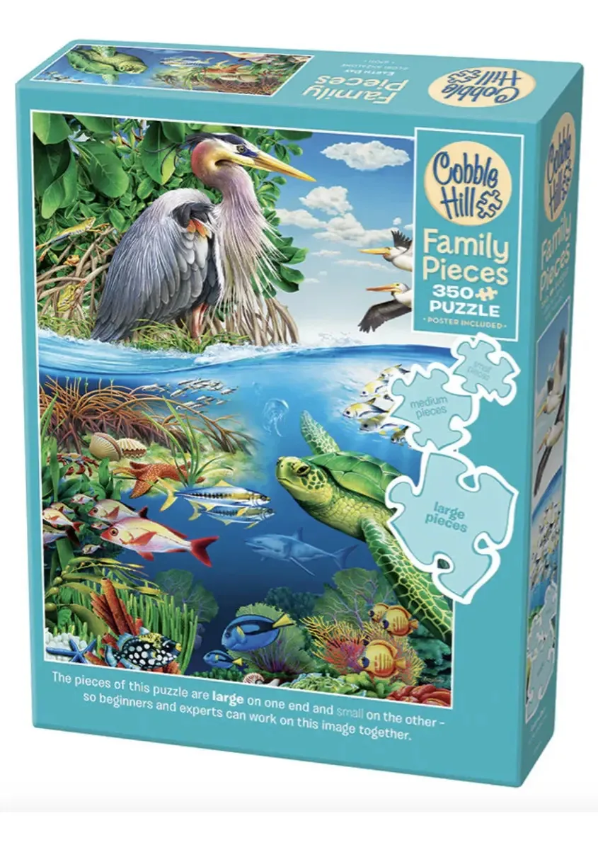 Family Puzzle Nature Scene 350 Pz Cobble Hill Family Puzzle Turtles