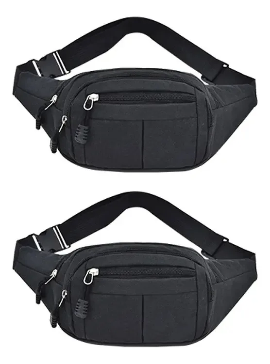Bolsa de cintura de fitness Fitness Runner Bolsa de cintura esportiva, cor de ginástica, preta