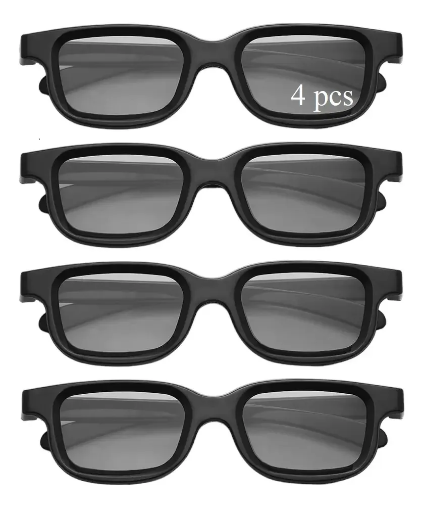 4 unidades de lentes 3D passivas polarizadas para cinema e TV