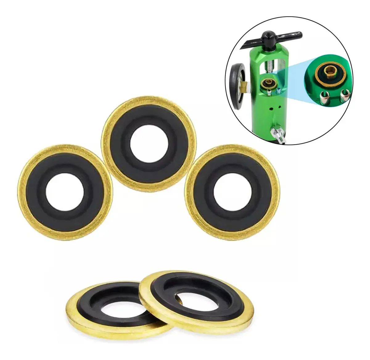 5 peças de regulador de oxigênio tipo garfo de latão de 15 mm