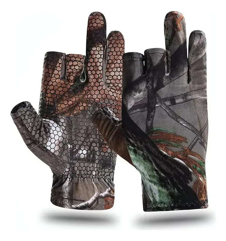 Luvas Camuflagem Floresta Caça Tiro Esportivo Arco Pesca Cor Xl Orientação Da Mão Destra