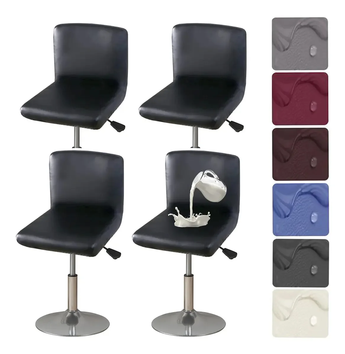 Capas para cadeiras de bar Hfcnmy, pacote com 4, elásticas, I
