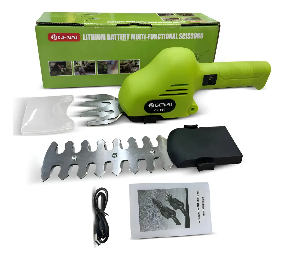 Podador de Cerca Viva Ligenai GN-650 Bateria 7,4V 1500mAh Verde