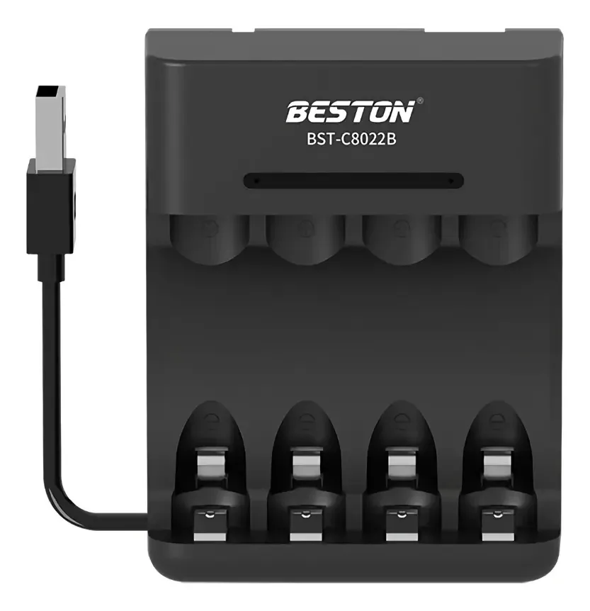 Carregador de bateria Aa e Aaa com cabo USB incluído