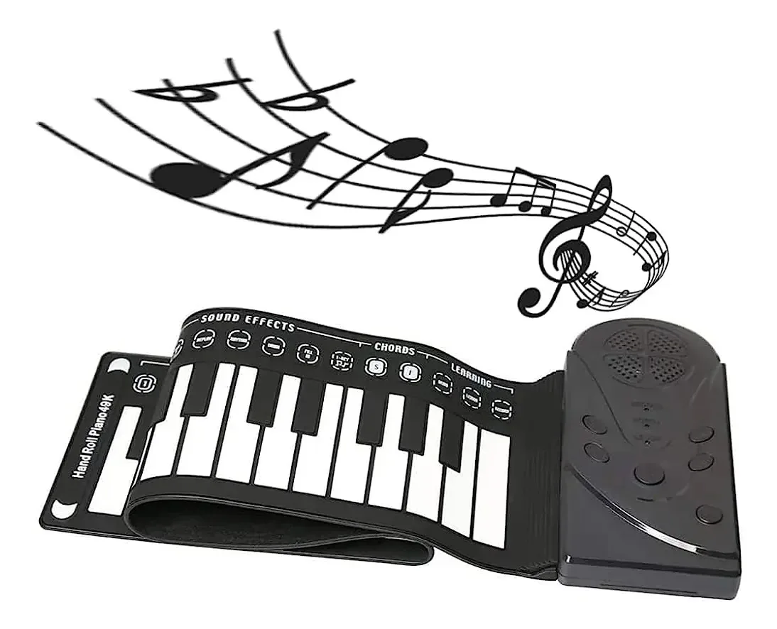 Piano de enrolar, teclado de piano elétrico de 49 teclas
