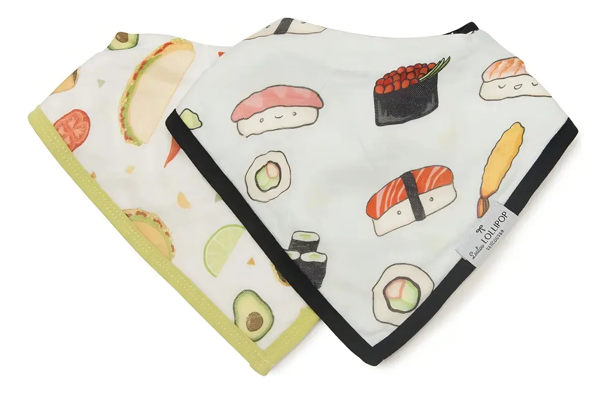 Conjunto de babadores Loulou Lollipop Bib Muslin