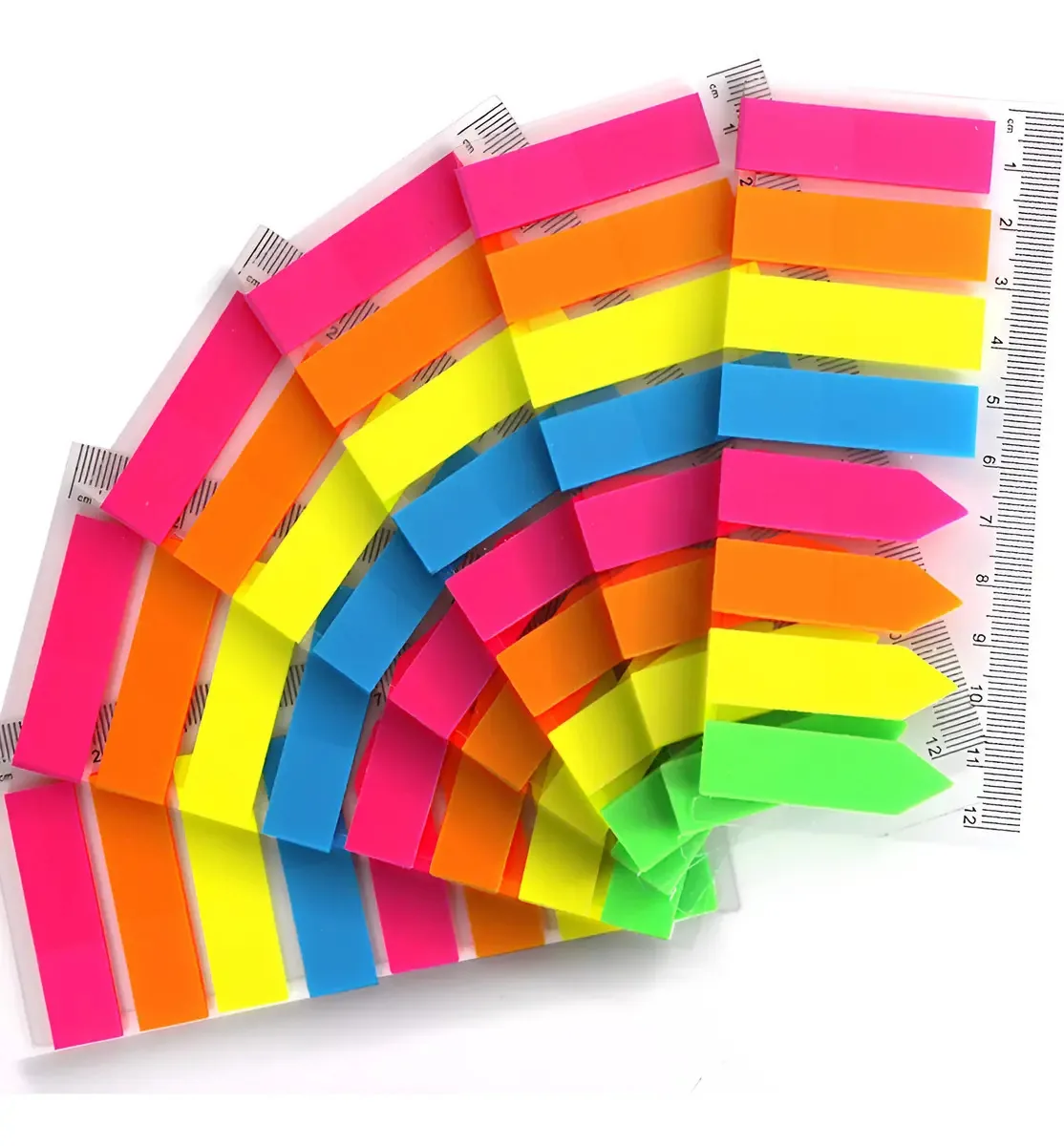 Marcadores de página Fandamei 960 Neon, 6 conjuntos de cores de barras