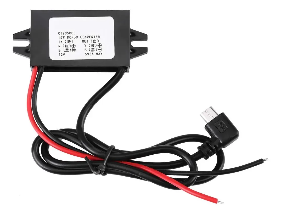 Chazcool Conversor De 12v Para 5v, Adaptador De Corrente De Saída Usb Do Módulo Buck, Adaptador De 12v Para Usb Conversores De Potência À Prova D'Água Para Smartphone De Automóvel
