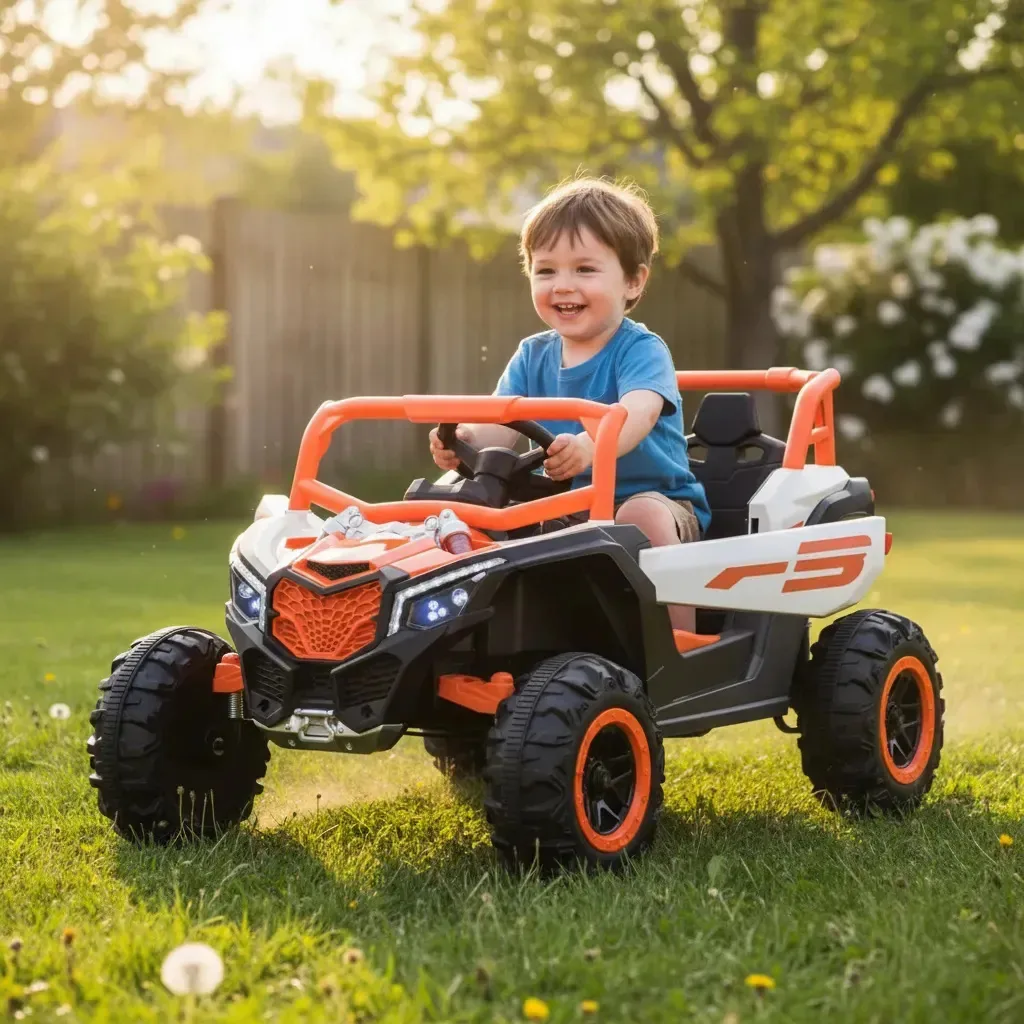 Carro elétrico Jeep Rzr Off-Road 4x4 laranja claro montável Carro Eletrico Bang Toys Maverick Turbo Buggy R3 Laranja 12V com Controle Remoto 1268 Carrinho Eletrico Infantil Dia das Crianças Natal