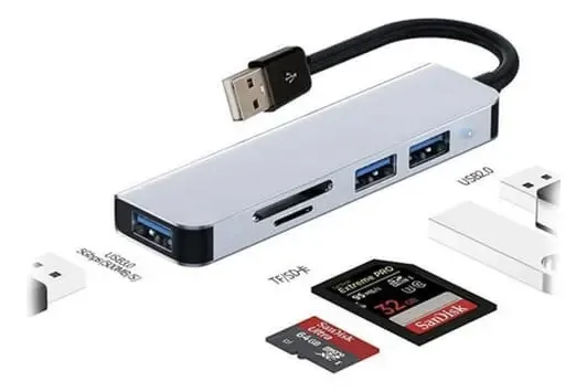Adaptador Hub Usb Série 5 em 1 BYL 2103U