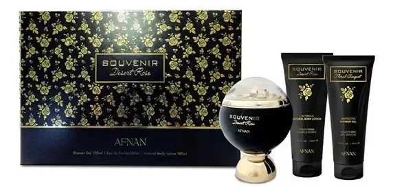 Conjunto Afnan Souvenir Desert Rose, 3 peças para senhora