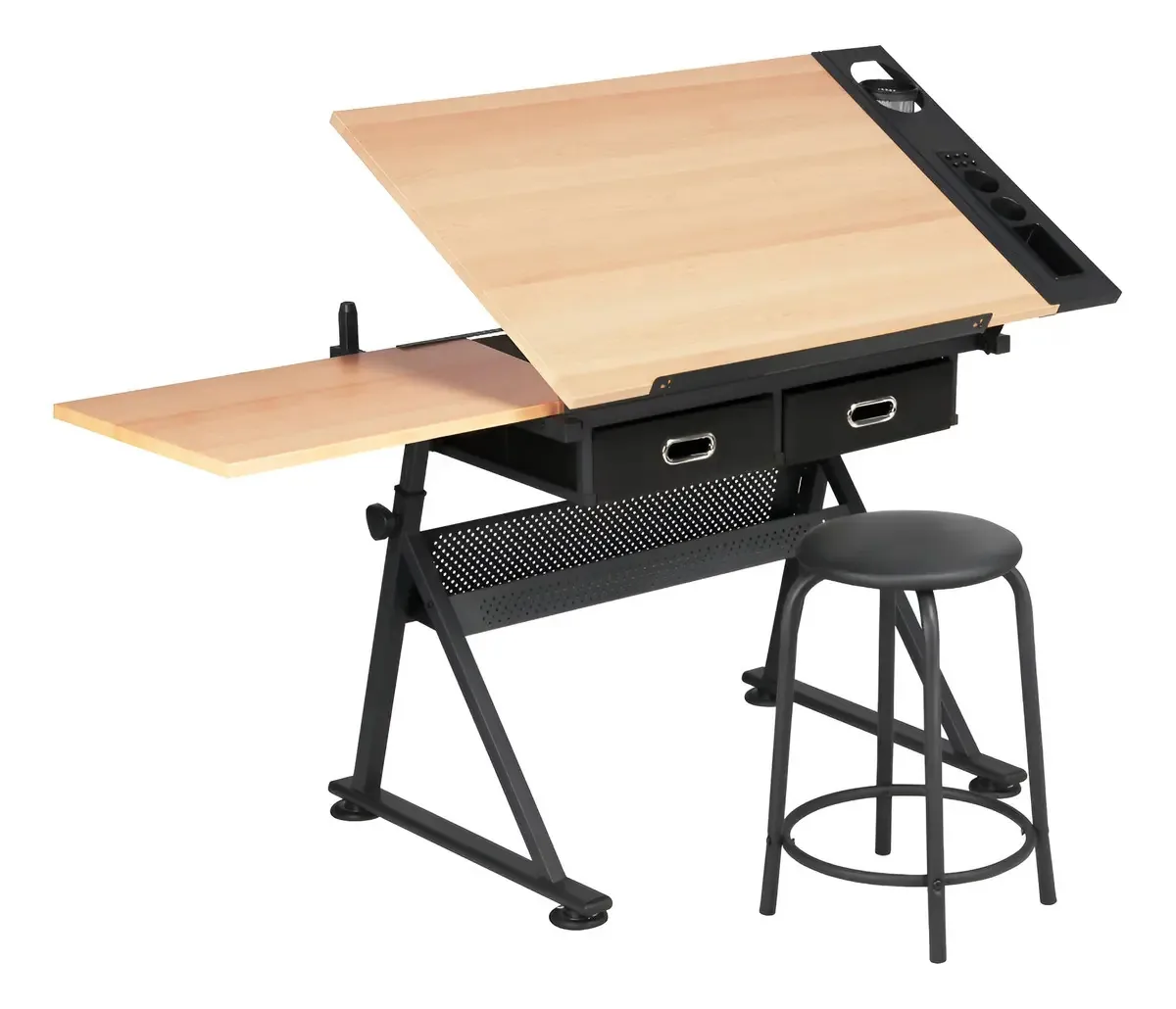 Mesa de desenho ajustável em altura Yaheetech, mesa de desenho