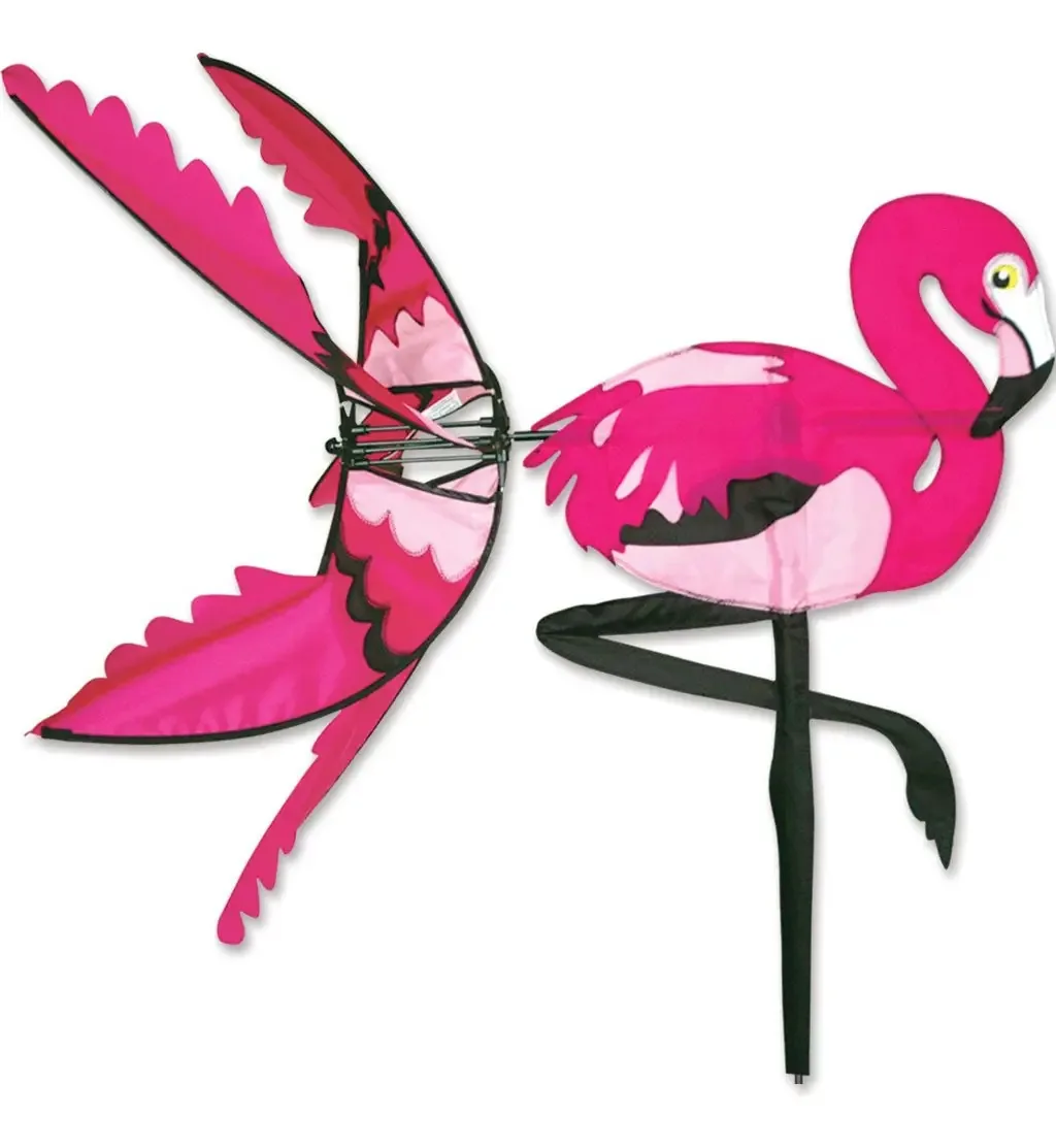 34 In. Pink Flamingo Spinner