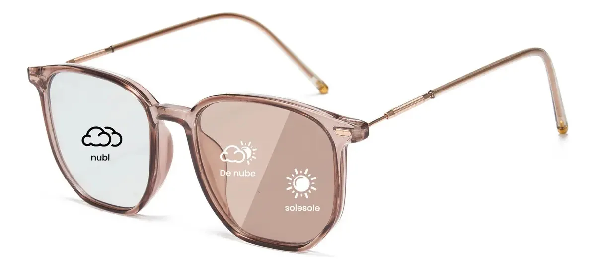 Lentes oculares fotocrômicas antifadiga para computador para homens, cor marrom