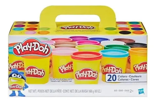 Pacote Play-doh de 20 massas coloridas multicoloridas