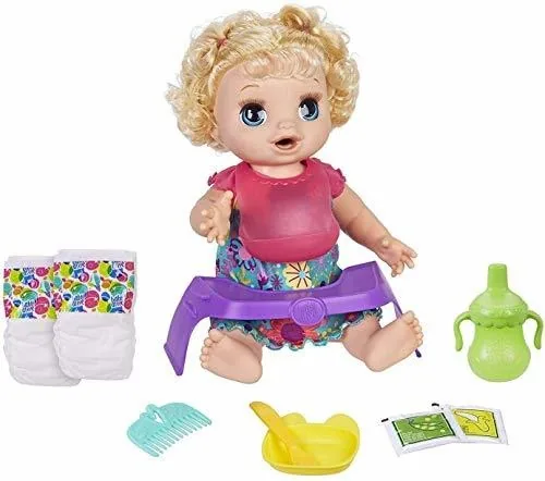 Bebê Loiro Feliz e Faminto