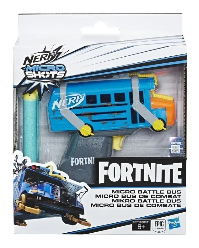 Lançador de ônibus de combate Nerf Fortnite Microshots