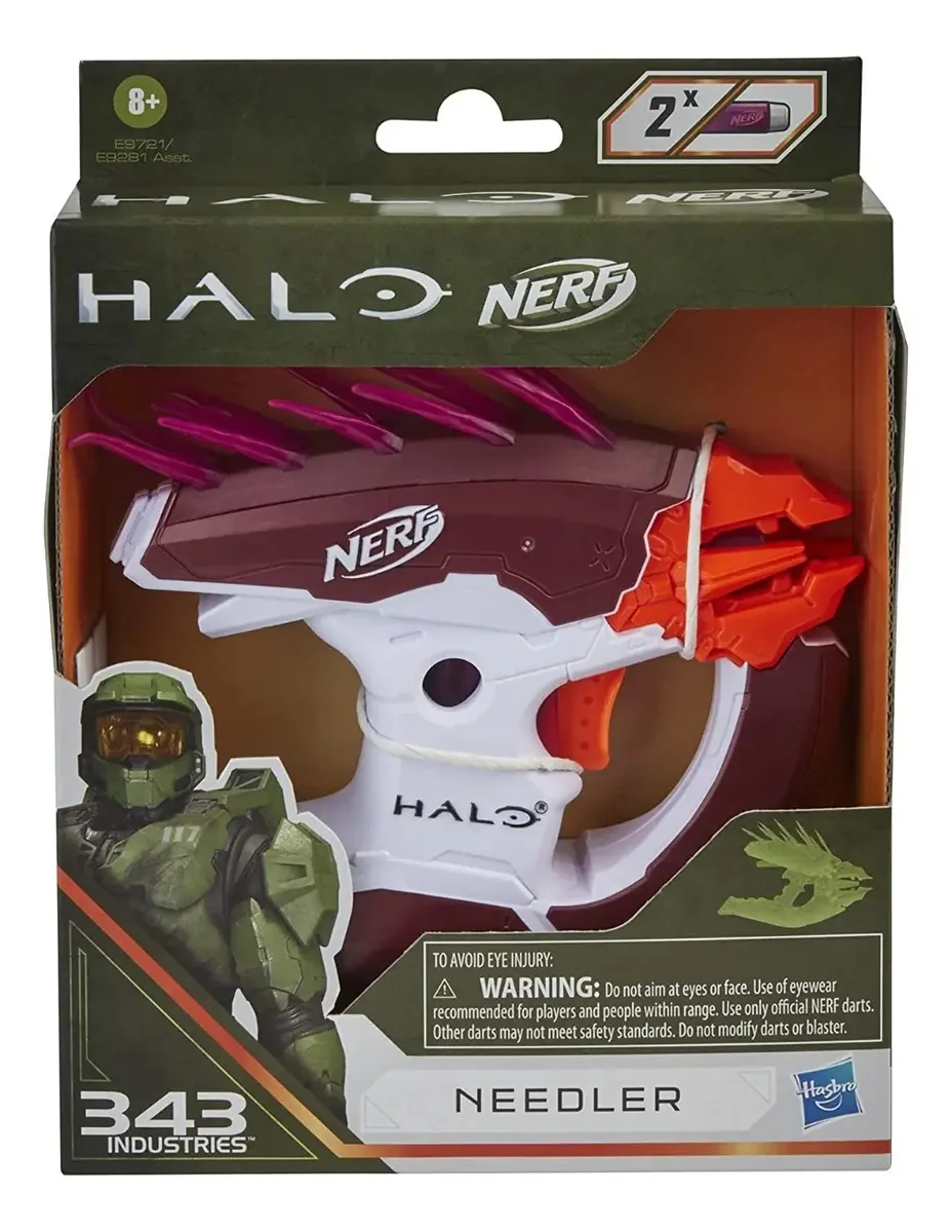 Nerf Halo Needler - Mini lançador de dardos instantâneo