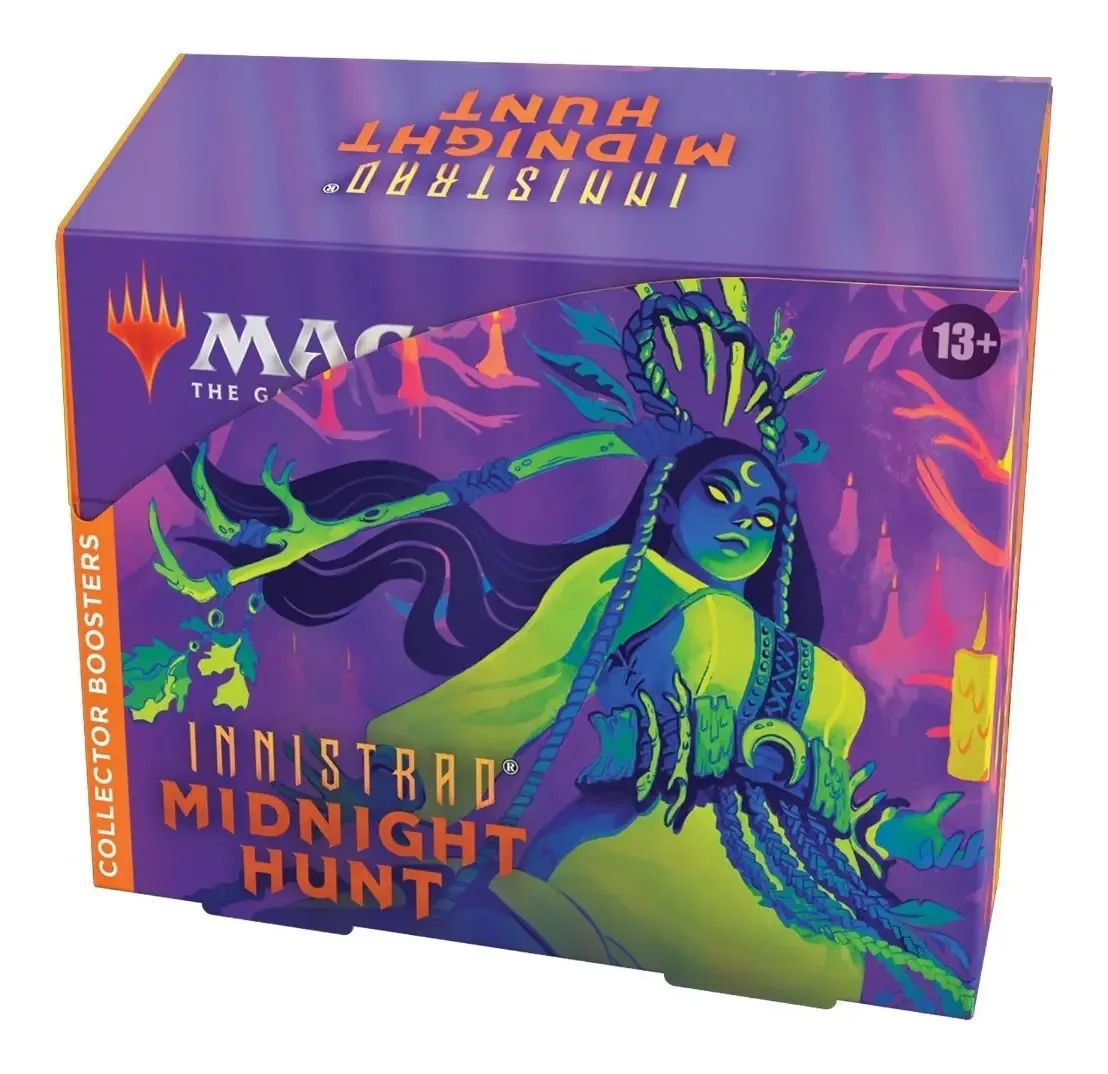Jogo de Cartas Magic The Gathering Innistrad Midnight Hunt da Wizards of the Coast com 192 Cartões e Carta Cromada