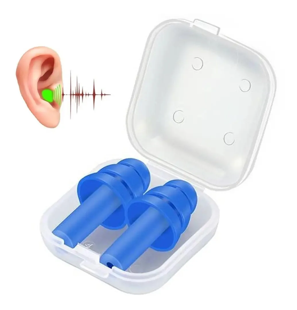 4 plugues anti-ruído para dormir, orelhas de silicone, cor macia, mistura de 4 cores