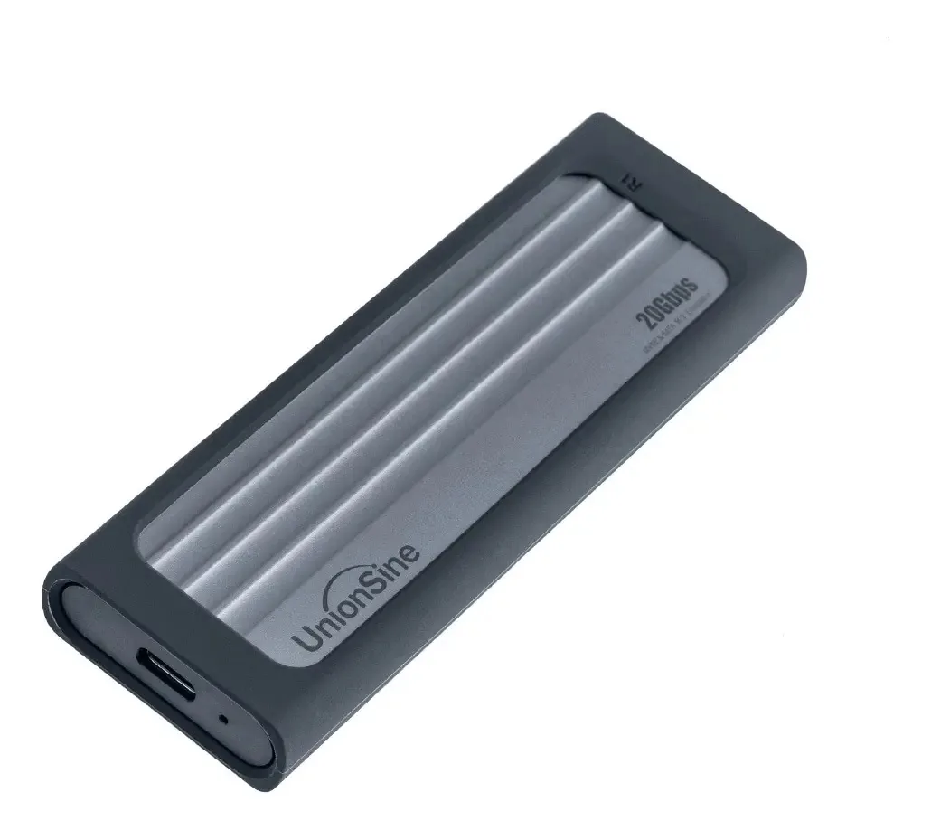 Capa Ssd Unionsine M.2 Compartimento SSD de 20 Gbps Usb 3.2 Gen2, cor prata